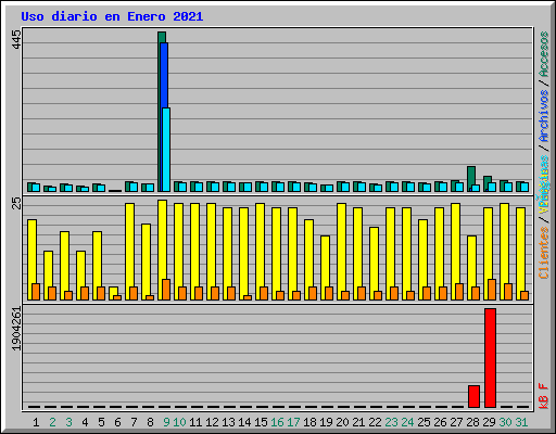 Uso diario en Enero 2021