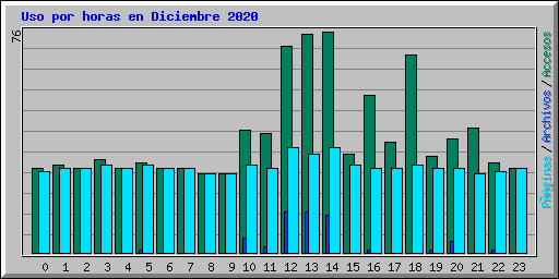 Uso por horas en Diciembre 2020